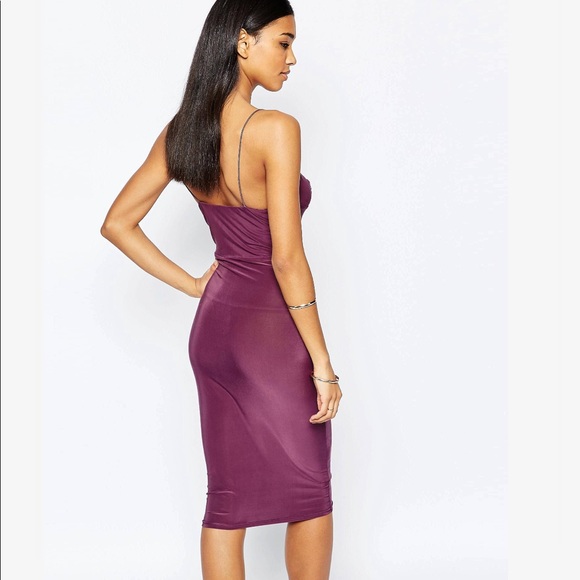 Purple Midi Dress with Cami Straps - Picture 2 of 8